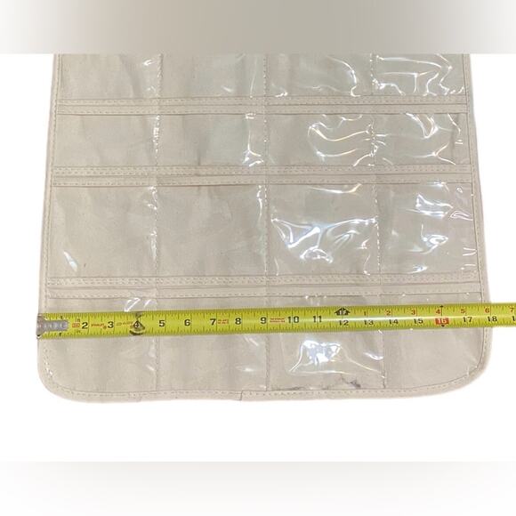 Household Essentials Hanging Jewelry Organizer, Natural Canvas - Picture 4 of 6